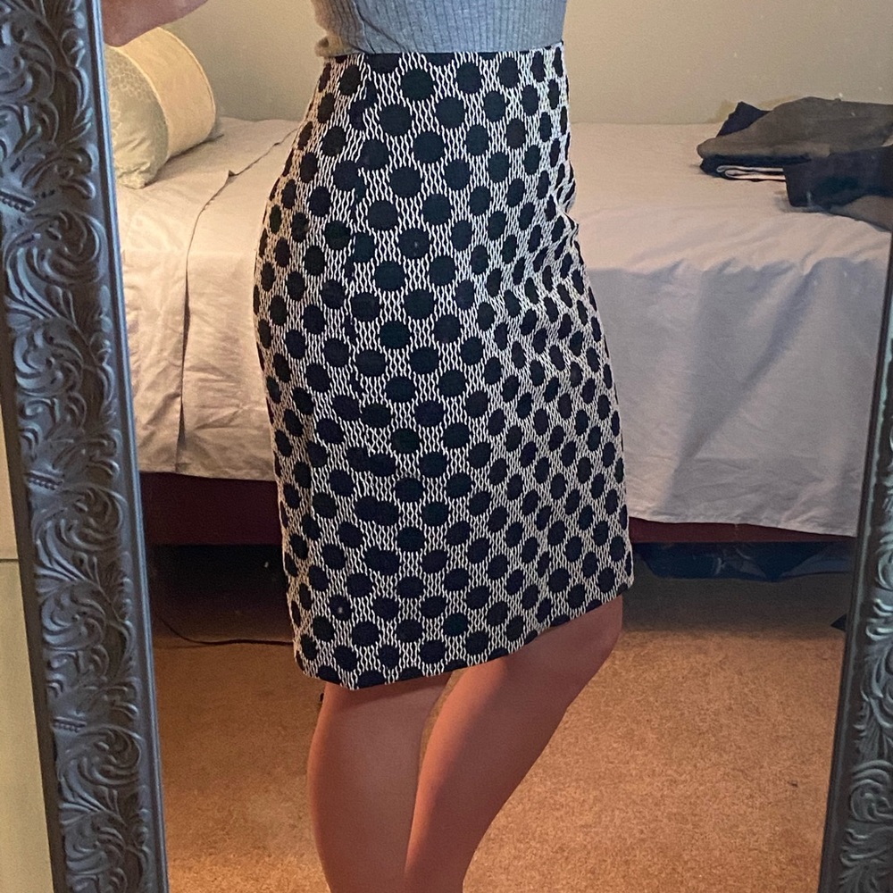Polka dot Ann Taylor pencil skirt